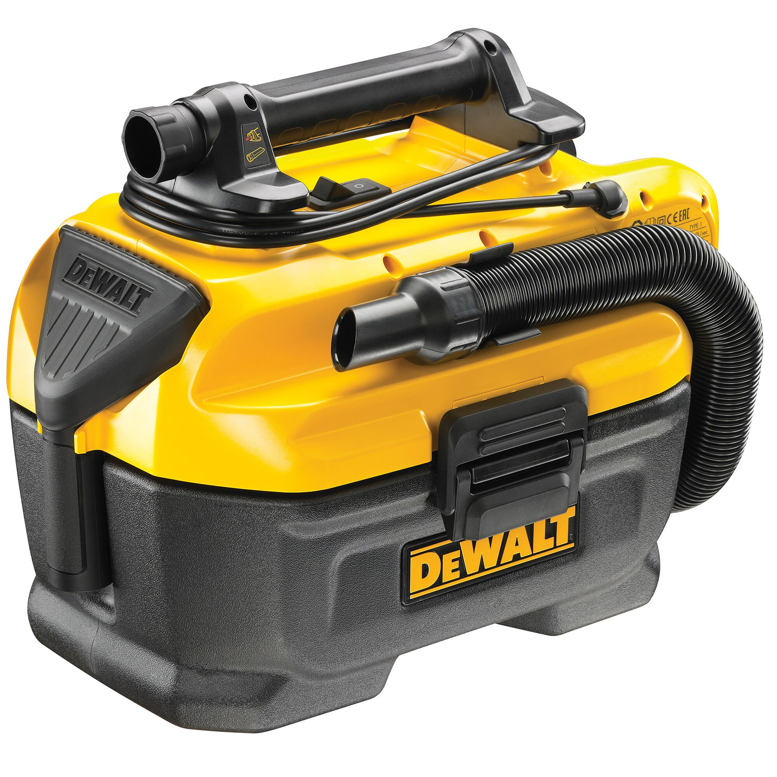 DeWalt DCV584L-QW Akkumulátoros Nedves - Száraz porszívó - Sárga/Fekete (Akku és töltő nélkül) (DCV584L-QW)
