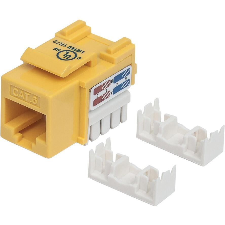 INTELLINET Keystone Jack Cat6 Punch-down UTP gelb (210584)