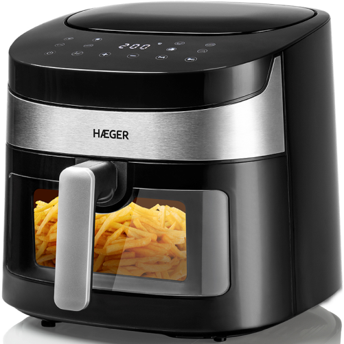 Haeger AF-D80.008A AirFryer Forrólevegős sütő 8L 1800 Watt - Fekete (AF-D80.008A)
