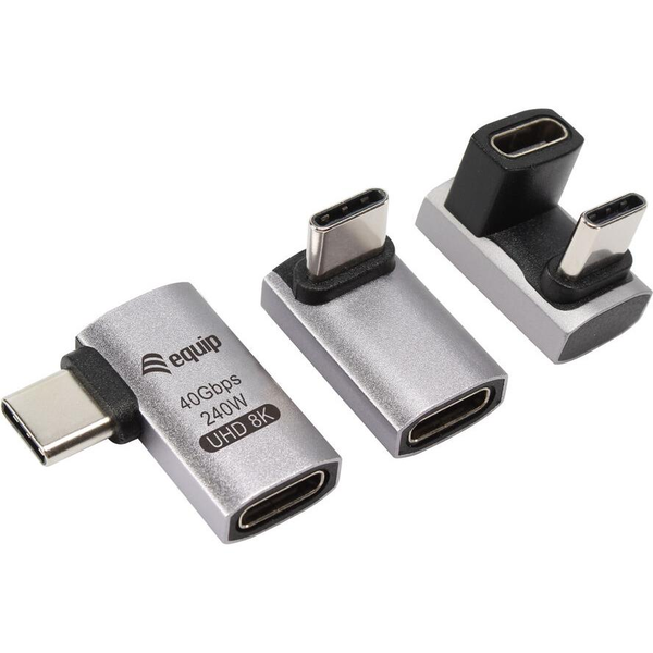 Equip 133478 adaptador para cabos USB C Preto, Cinzento