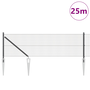 Kerítésoszlop készlet 2 db Szürke, Fekete Acél, PVC 25 x 0.5 m