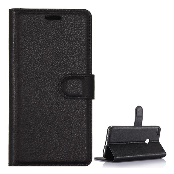 Tok álló, bőr hatású (FLIP, oldalra nyíló, asztali tartó funkció, prémium) FEKETE [Huawei P9 Lite (2017)] (5996457939589)