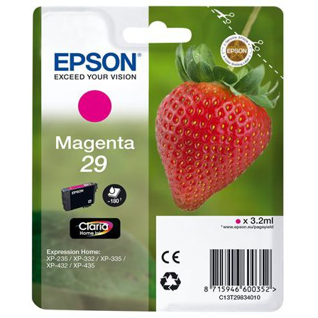 Epson Strawberry C13T29834012 глава и патрон за мастиленоструен принтер 1 броя Оригинал Стандартен добив Пурпурен