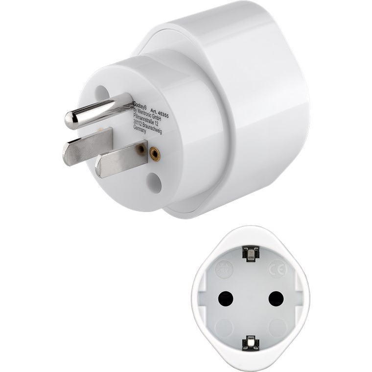 Goobay 45355 EU -> US/JP 250V Power Plug Utazó adapter - Fehér (45355)