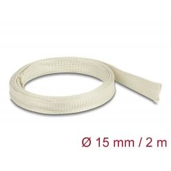 Delock fonott kábelharisnya nomex szálakból 2m x 15mm fehér (20894) (Delock20894)