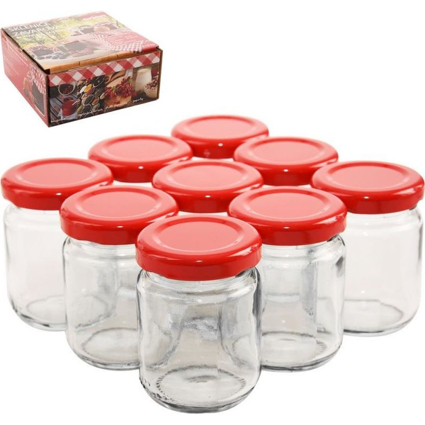 Üveg befőttesüveg / tároló edény SZETT 9 db 60ml