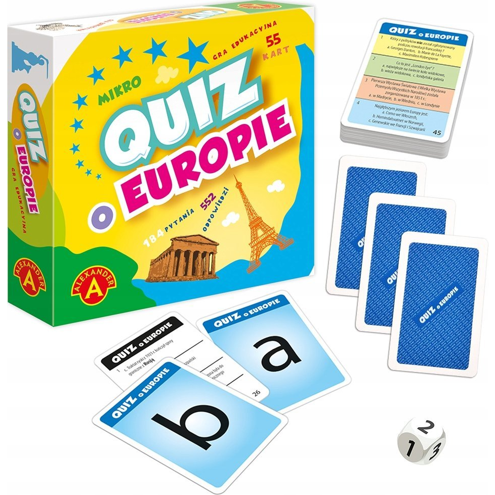 Alexander Kvíz az Európai Unióról Társasjáték 46 Kártya (5906018028652)