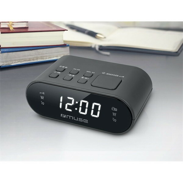 Muse M-10 Cr Negro Radio Analógica Sobremesa Fm Snooze