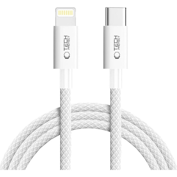 Tech-protect USB Type C - Apple Lightning kábel 2 m, szürke