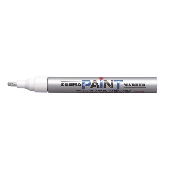 ZEBRA Olejový značkovač PAINT 200M strieborný (51026)