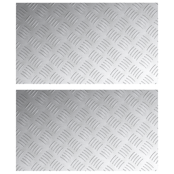 Alumínium Rácsos Lemezek 2 db Csúszásgátlós 70x40 cm