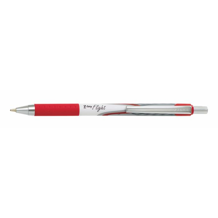 Zebra Z-Grip Flight nyomógombos golyóstoll - 0.34mm / Piros (13303)