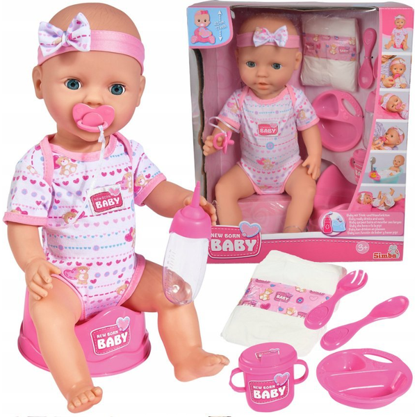 Simba Toys New Born Baby Pisilos baba kiegészítokkel 43cm (105039005)