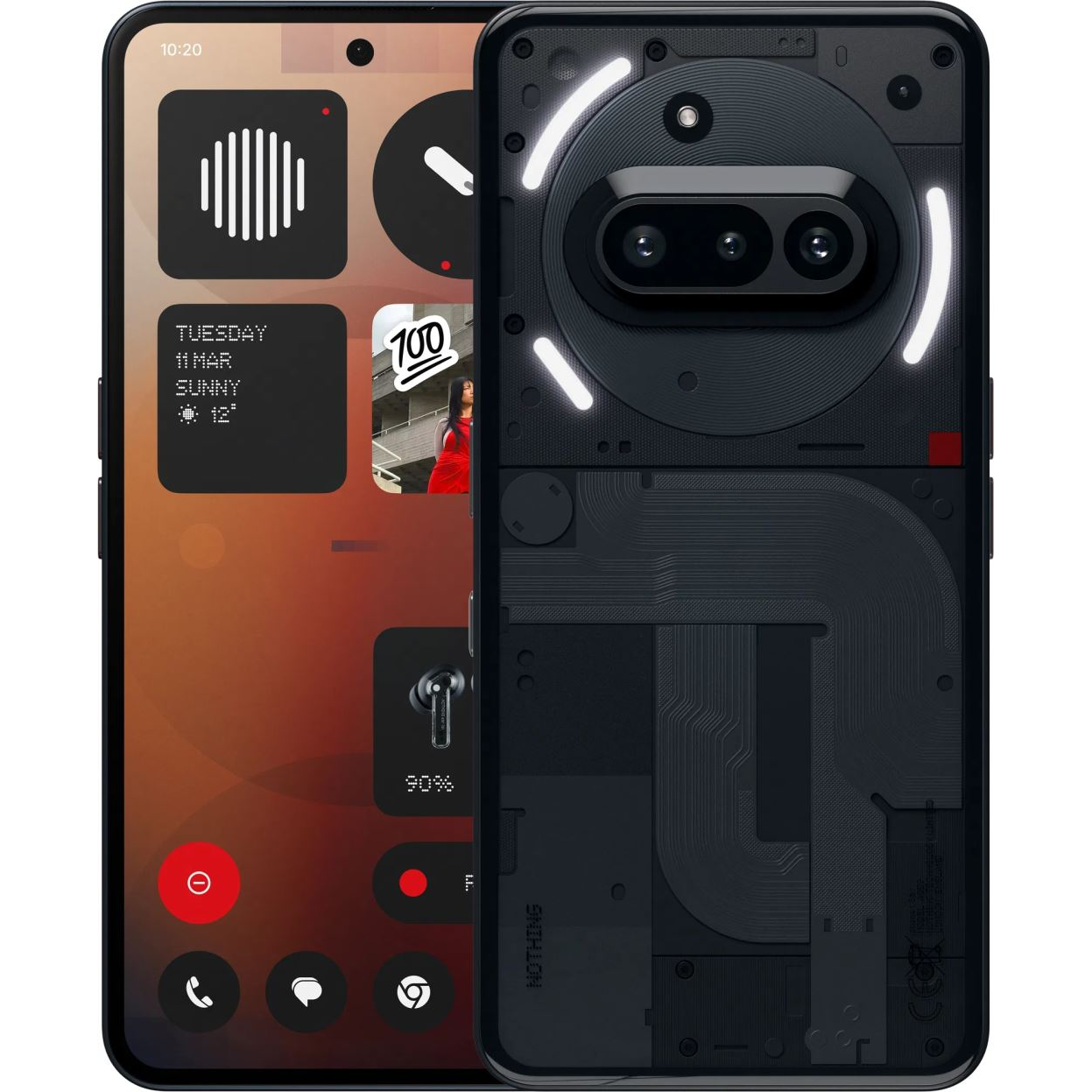 Nothing Phone (3a) 12/256GB Dual-Sim mobiltelefon fekete (Nothing Phone (3a) 12/256GB fekete)