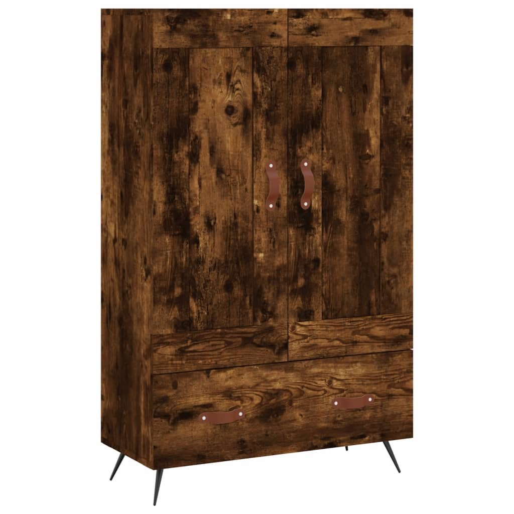 füstös tölgy színű szerelt fa magasszekrény 69,5 x 31 x 115 cm (830297)