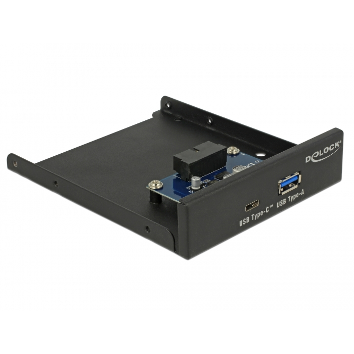 DeLOCK 63962 USB-C + USB-A port bővítő előlapi i/O panel (63962)