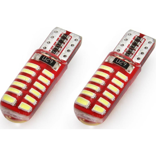  AMiO Żarówki LED AMIO W5W T10 24xSMD 3014 Silca (canbus)
