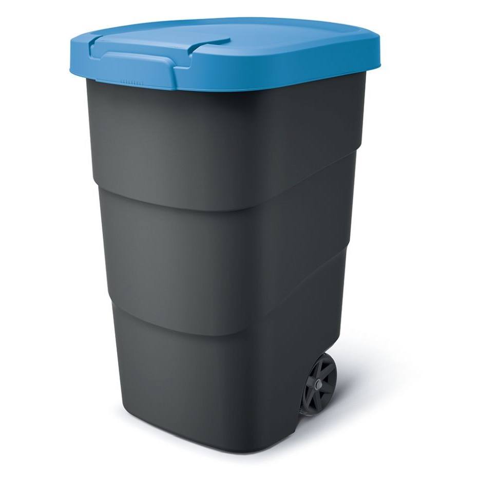 Prosperplast Wheeler 110 literes műanyag szemetes - Fekete/Kék (NBWB110-2383C)