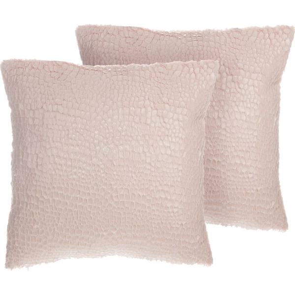 Conjunto De 2 Cojines Decorativos Con Superficie Irregular Rosa 45x45