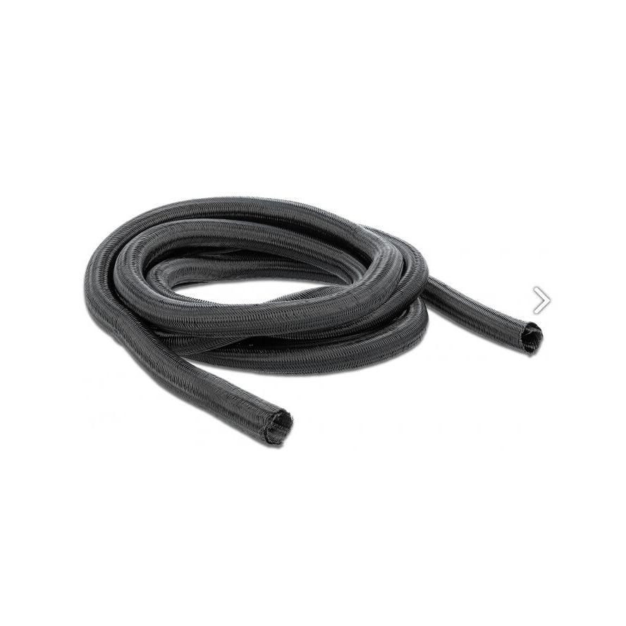 Delock Fonott kábelharisnya önzáródó 2 m x 25 mm fekete (18856)