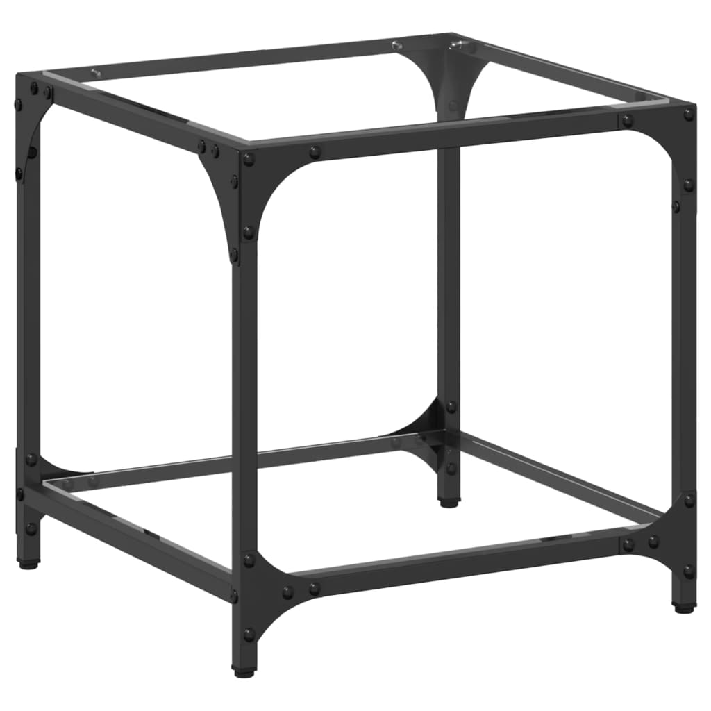 acél dohányzóasztal átlátszó üveglappal 40 x 40 x 40 cm (845962)