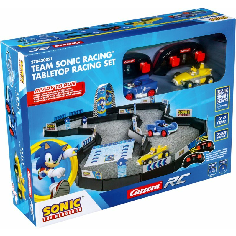 Carrera RC Team Sonic Racing asztali versenypálya 2db autóval 1:43 (370430021)