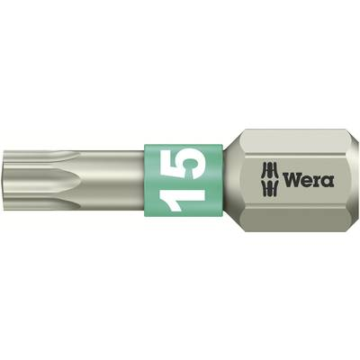 TORX® nemesacél bitek, 25 mm Wera 05071033001 T 15 6,3 mm (1/4) hatlapú DIN 3126-C 6,3, ISO 1173 Hossz:25 mm (05071033001)