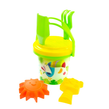 Mochtoys Homokozókészlet, 6 részes - Sárga szitával (5608) (5608)