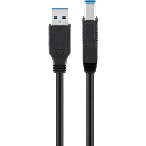 Goobay 96119 USB-A apa - USB-B apa 3.0 Nyomtató kábel - Fekete (5m)