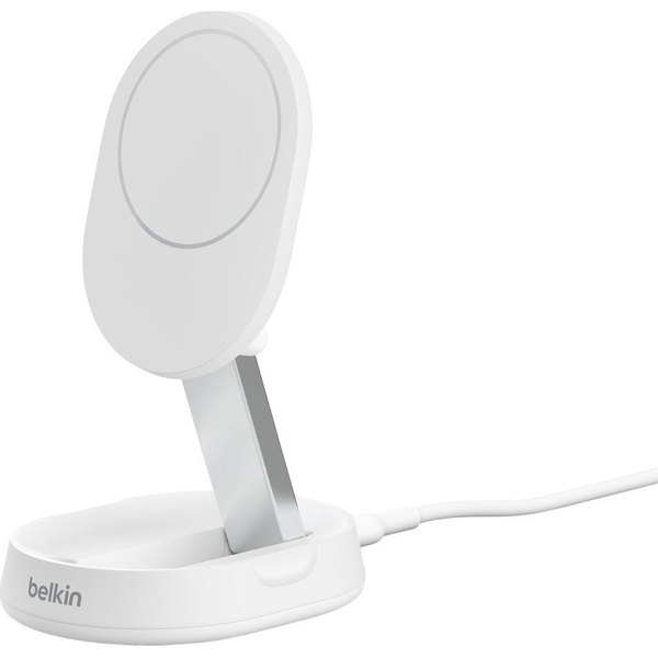 Belkin Indukciós töltő MagSafe iPhone-hoz, állvánnyal + PSU, Qi2 15W