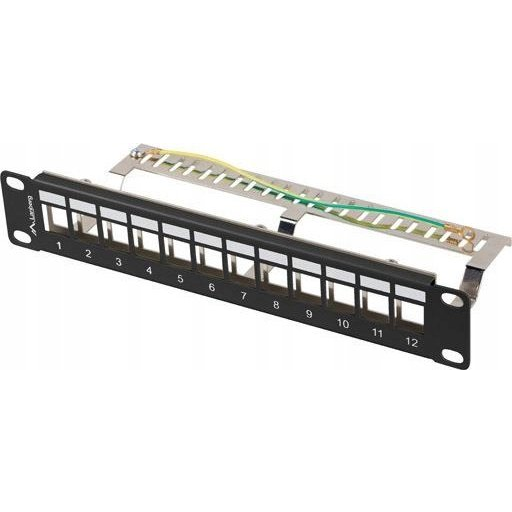 Patch panel prázdný Lanberg 12 Port 1U 10'' Ftp s
