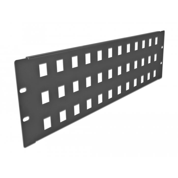 Delock 19 48 portos fekete Keystone Patch Panel 3U (66838) (66838)