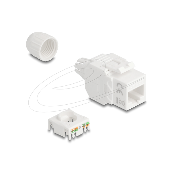 DELOCK Keystone Modul RJ45 Buchse zu LSA Cat.6A UTP 180° Kab