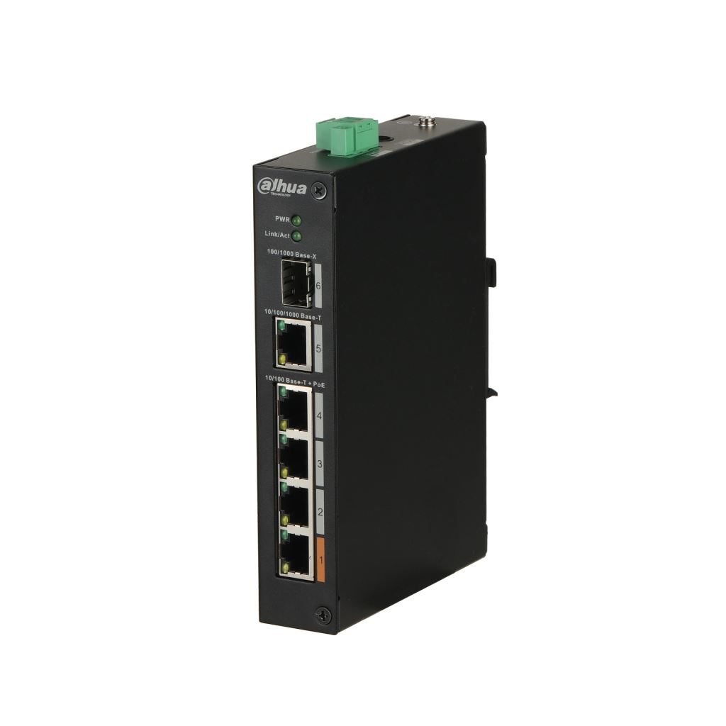 Dahua Technology PoE PFS3106-4ET-60-V2 sieťový prepínač Nespravované L2 Fast Ethernet (10/100) Čierna (PFS3106-4ET-60)