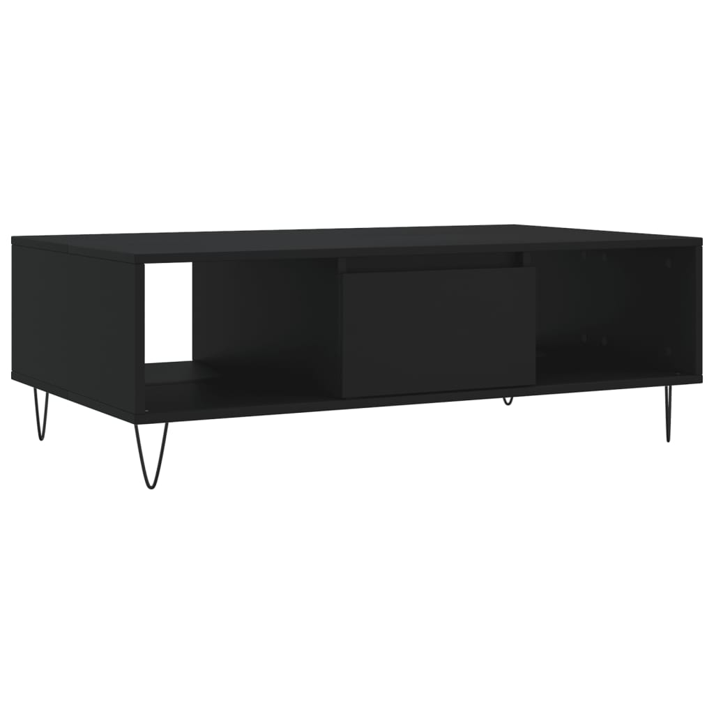 fekete szerelt fa dohányzóasztal 104 x 60 x 35 cm (827085)