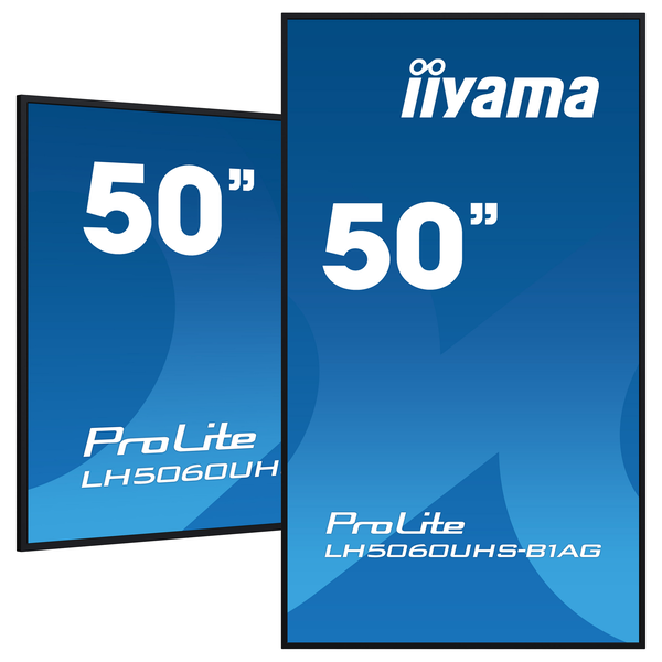 iiyama LH5060UHS-B1AG tartalomszolgáltató (signage) kijelző Álló digitális tábla 125,7 cm (49.5") LED Wi-Fi 500 cd/m² 4K Ultra HD Fekete Beépített processzor Android 11 24/7