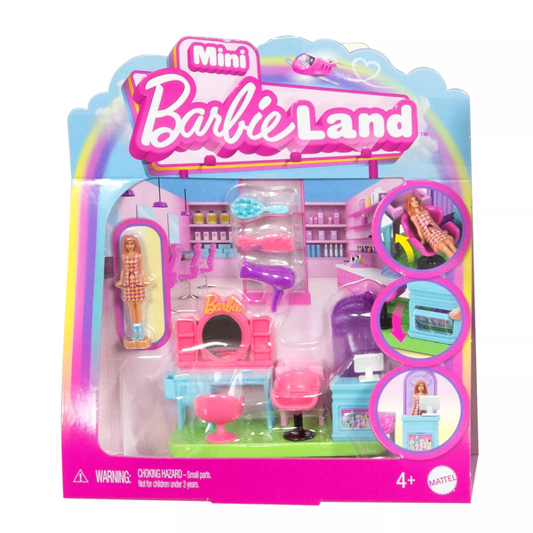 Mattel Barbie Mini BarbieLand játékszett mini figurával - Fodrászat