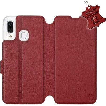Flip case for Samsung Galaxy A40 - Dark Red - Leather - Dark Red Leather (5903226864324)