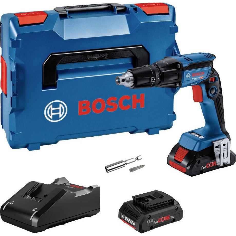 Bosch Professional GTB 18V-45 szárazépítési csavarbehajtó 2db 4.0Ah akkuval (06019K7002) (06019K7002)