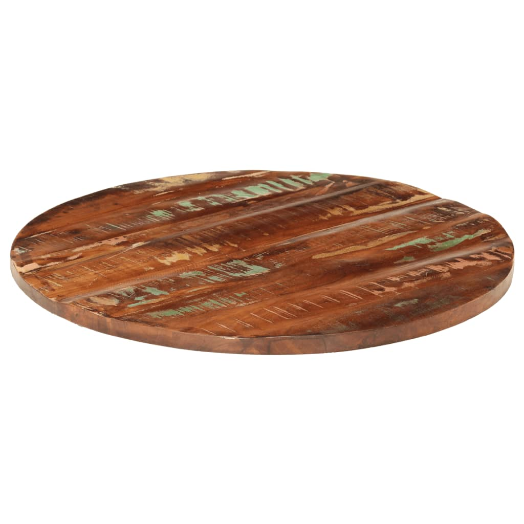 Doska stola, Ø 80x3,8 cm, okrúhle, masívne recyklované drevo