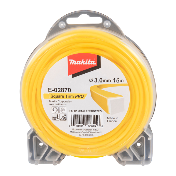 Makita E-02870 3,0mm Szögletes damil (15m)