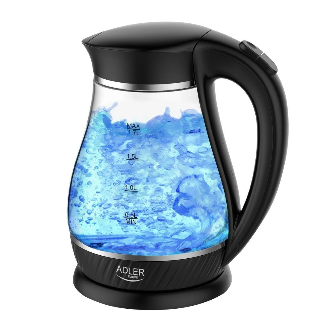 Rýchlovarná kanvica ADLER AD1274 2200 W 1,7 l čierna