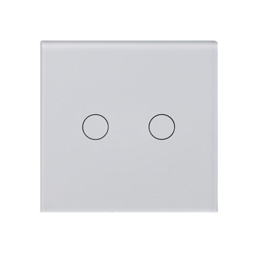 SMARTZILLA üveglap 2 csatornás kapcsolóhoz 86x86 fehér (2034102) (smart2034102)