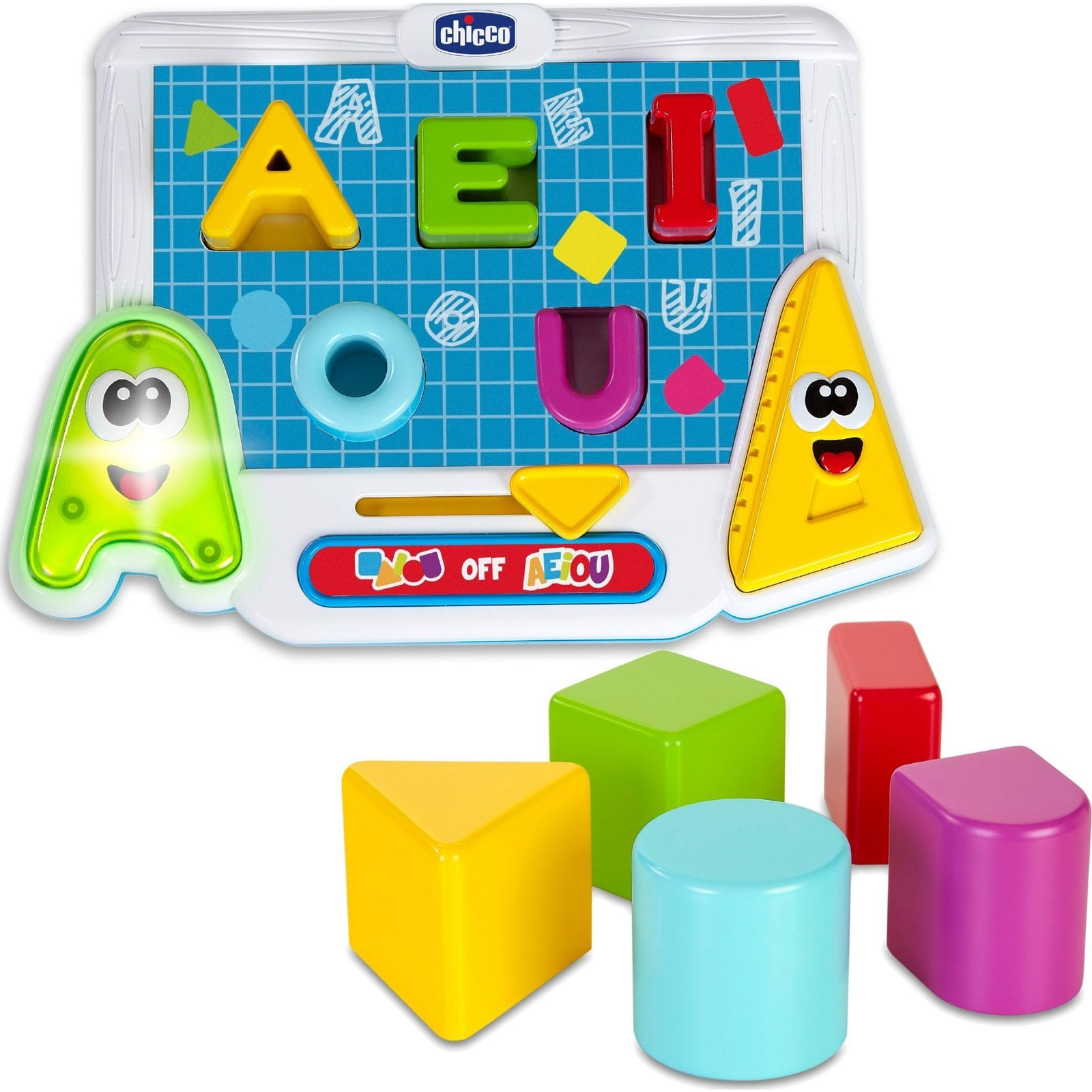 Chicco Edu4You Színes Magánhangzók és Formák Oktató Interaktív játék (9798000130)