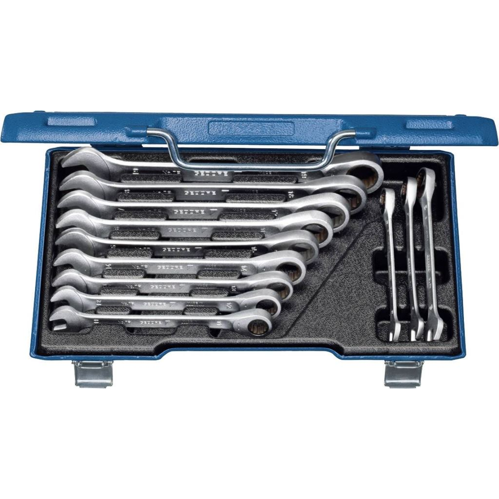 Gedore 2297442 7 R-012 racsnis gyűrűs csavarkulcs készlet, 12 részes 8 - 19 mm (2297442)