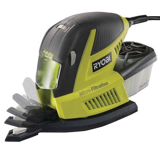 Ryobi RMS180-S 5133002907 Multifunkciós csiszoló Tartozékokkal, Táskával 100 W 100 x 168 mm, 92 x 185 mm (5133002907)