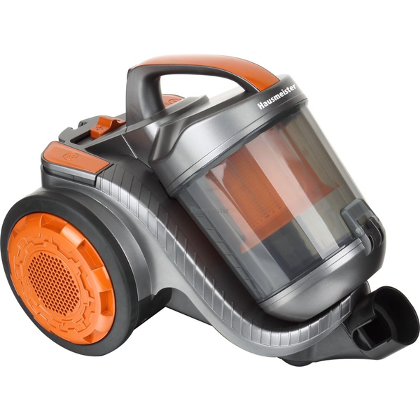 Aspirator fara sac HM2045, Hausmeister, Filtru HEPA, 750W, 1.8 L, Negru/Portocaliu