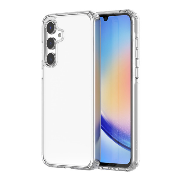 Samsung Galaxy A35 5G SM-A356B, Szilikon keret + műanyag hátlap, közepesen ütésálló, légpárnás sarok, Uniq Lifepro Xtreme, átlátszó (S97436)