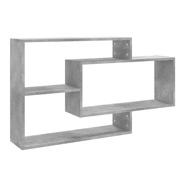 800328 Wall Shelves Concrete Grey 104x20x58,5 cm Chipboard