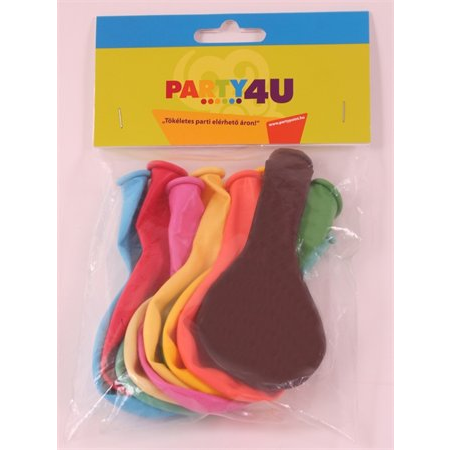 Party4U Léggömb 26 cm - Vegyes Színek (10 db) (009-0010)